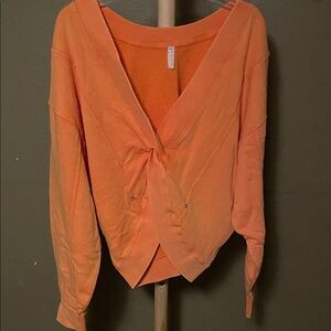 FP Movement by Free People Orange Knotted Sweatshirt
